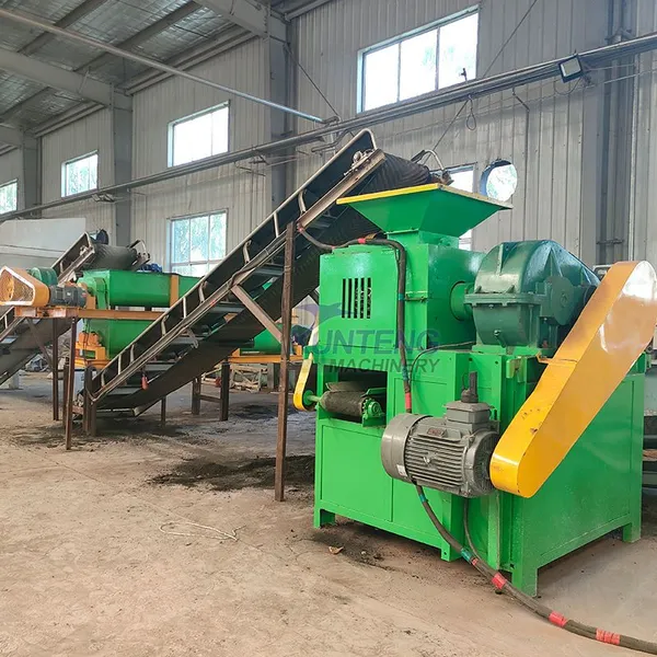 Complete Semi Coke Biomass Carbon Powder Lignite Tail Coal Ball Pressing Forming Production Line photo-2