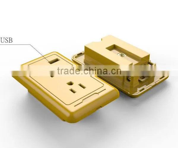 FCC Listed Over Voltage/current Protection IC 3 Pin Double Socket/US Power Socket/3 Pin America Female Socket photo-2