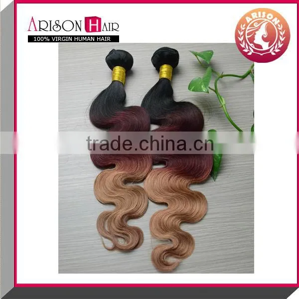 Hot Sale Fashion Sexy 100% Virgin Beauty Ombre Hair Extension 1B/33/27 photo-2