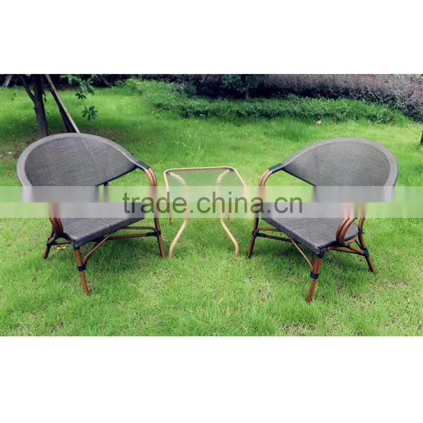 Comfortable Garden Rattan Relax Chair Cast Aluminum Outdoor French Bistro Rattan Chairs photo-5