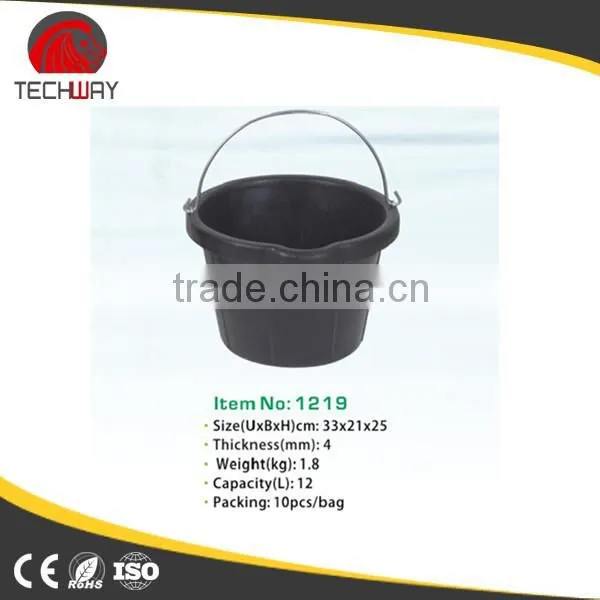 Recycled Tyre Rubber Pails Rubber Bucket With Handle photo-2