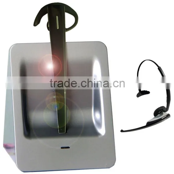 Wireless cordless call center telephone headsets