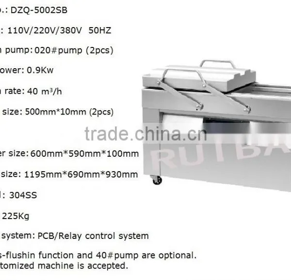 High Stability Strong Cover Two Chambers Vacuum Sealer and Packer for Food and Non-food photo-3