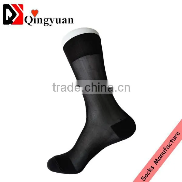 Germany Hot-selling Black Men Silk Dress Socks
