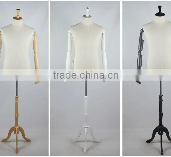 Torso Male Mannequins With Plastic Arms and Wood Base photo-5