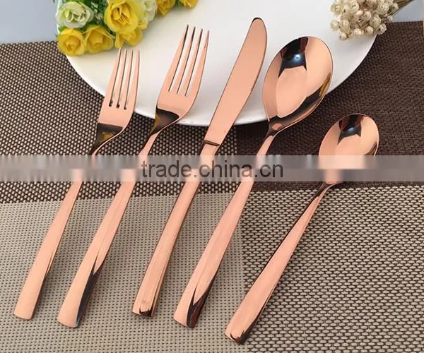 24PCS Gold-plated Color Flatware Cutery Set 4150