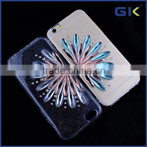 [GGIT] Fashion With Glass Diamond Transparent TPU Phone Case For IPhone 6 Cover photo-2