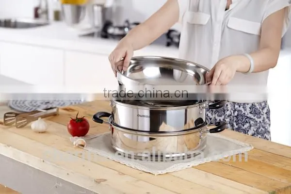 800W Stainless Steel Food Steamer With Mental Lid&china New Innovative Product Heat Resistant Painting Season Aluminum Cookware, photo-6