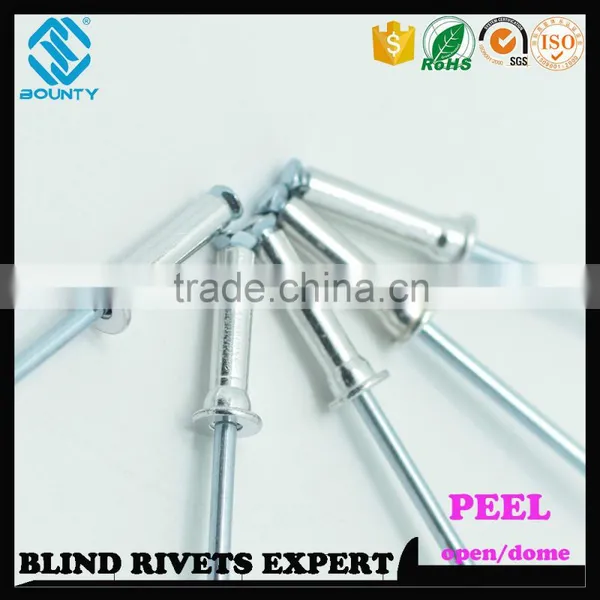 HIGH QUALITY OPEN END MANUFACTURER BUTTON HEAD AL/ST POP PEEL TYPE RIVETS photo-5