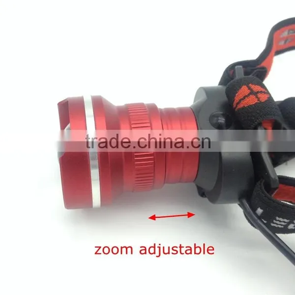 Poppas T85 Xml-t6 10W 3AA Battery Operated Zoom Ultra Bright Headlamp photo-5