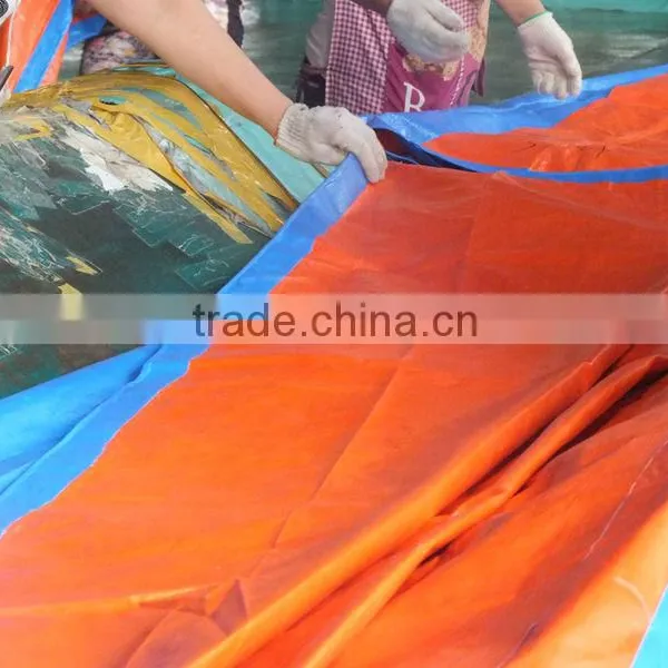 China Coloured TARPAULIN Tarps Finished Tarpaulin Colored Custom Size Triangle Plastic pp Rope Anti-aging Sunscreen Feezen-proof