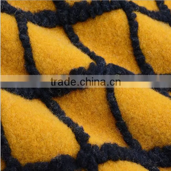 Bright Yellow Checks Jacquard Wool Acrylic Blend Fabric for Coat photo-6
