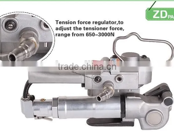 XQD-19 Pneumatic Plastic PP PET Strapping Packing Machine on Marble Panel Block Packing photo-2