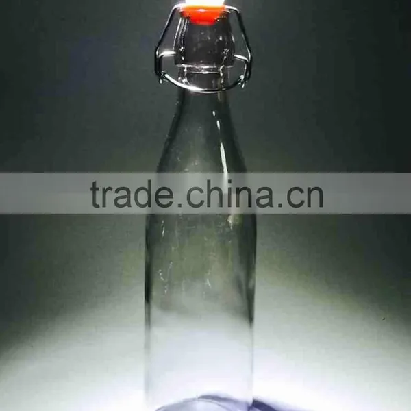 250ml High Quality Clear Empty Glass Cooking Olive Oil Bottle With Swing Top Lid photo-2