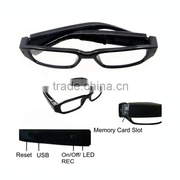 2015 New Products Mini Glasses Camera Detector 1080p Full HD Double-Button Glass Camera Mini Spy Hidden Camera photo-3