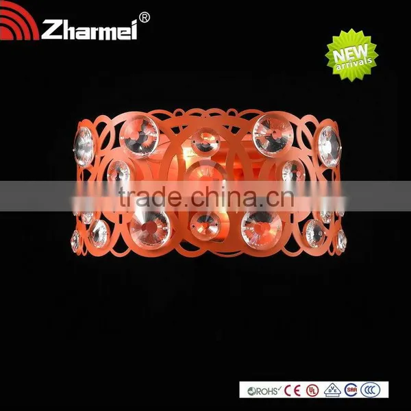 Modern Cambered Crystal Wall Lamp for Living Room