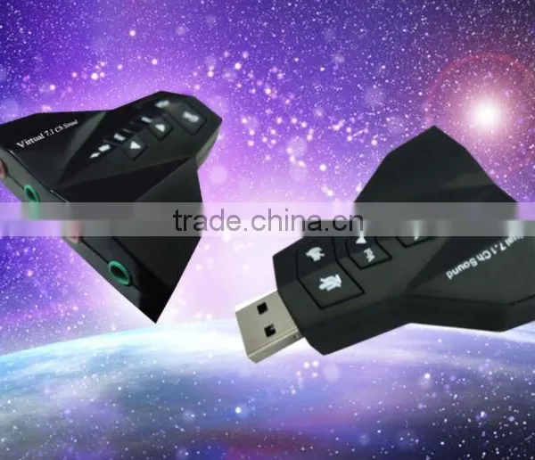 USB 2.0 7.1 Channel 3D Audio microphone Sound Card Adapter Splitter