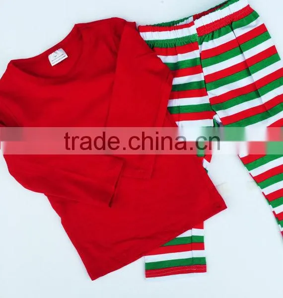 Children Striped Christmas Pajamas Red/green photo-3
