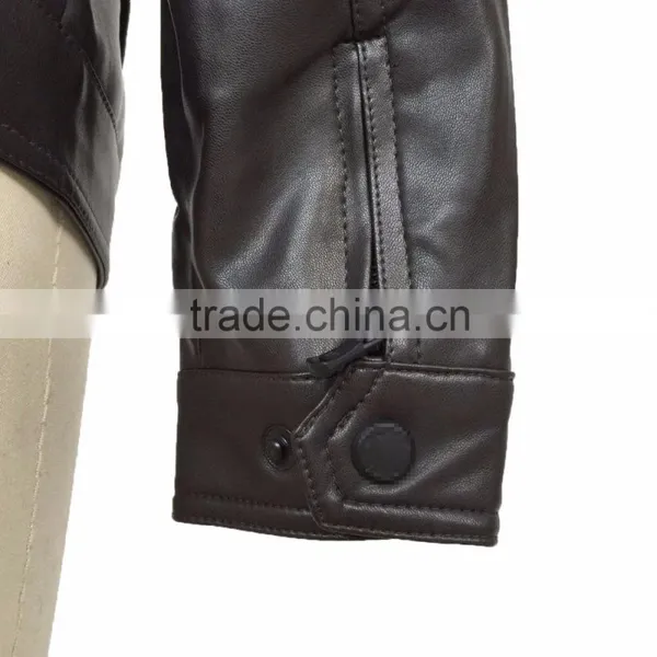 Mens Spring and Autumn Leather Jacket 2016 photo-5