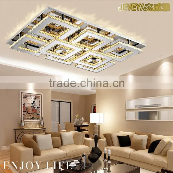 2015 New Arrival 240V Stainless Steel LED Ceiling Light K9 Crystal Ceiling Light photo-3