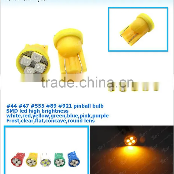 ADT Yellow 4smd Pinball Machine LED #555 Bulbs photo-2