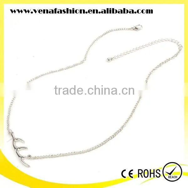 Animal Jewellery Antler Cheap Chunky Necklace, Deer Antler Necklace photo-4