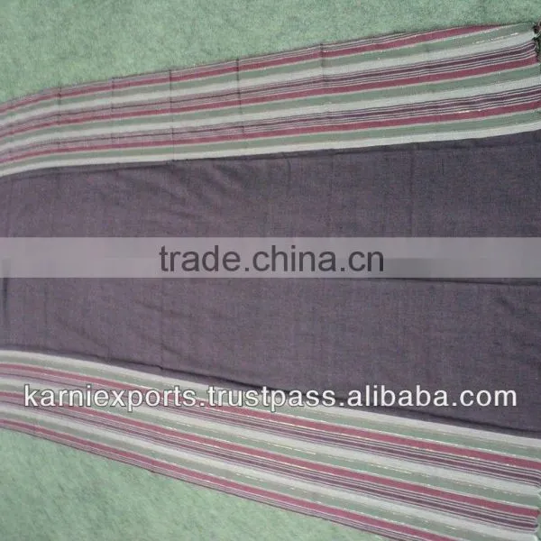 Cotton Pareos in Handloom Fabrics Yarn Dyed /Self Designs 100x180 Cms. Fringage Cheap Pareo Handloom Indian Handmade photo-4