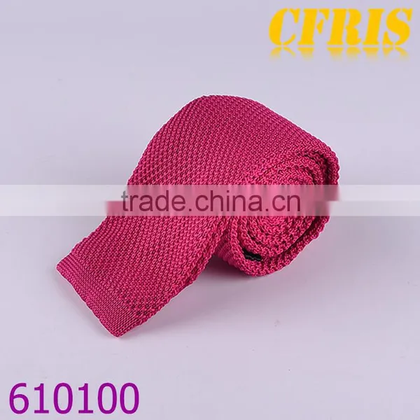 Fashion Plain Color Cotton Knitted Necktie photo-4