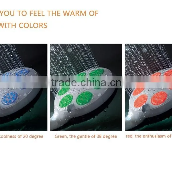 JOMOO LED Air Engry Hand Shower Head Three-function Hand Shower, Simple ,rain Shower ,LED Display,with Hose photo-4