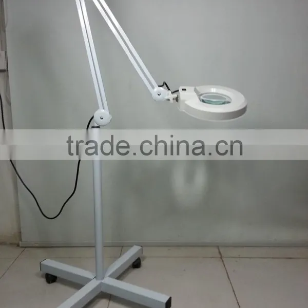 Skin Examination Magnifying 18w LED Lamp Vertical Nail Table Lamp 5x8x10x Magnifying Medical photo-2