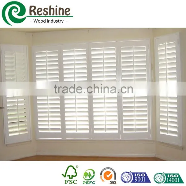 Classic White PVC Plantation Window Louver Shutter photo-5