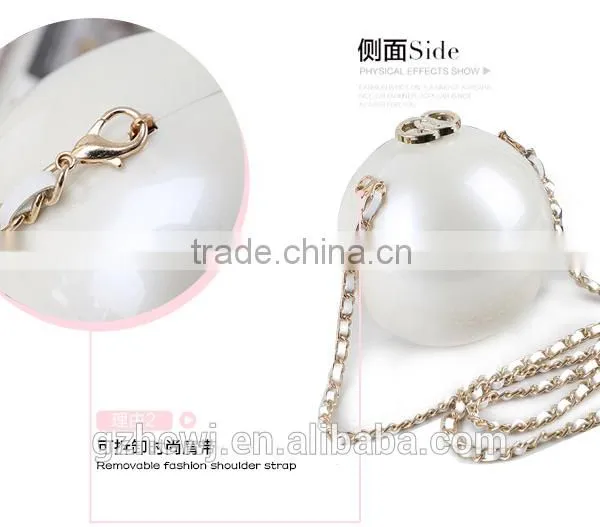 Customized Pearl Ball Shaped Acrylic Evening Women's Bag photo-2