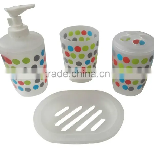 Colourful pp Material Plastic Complete Bathroom Sets photo-5