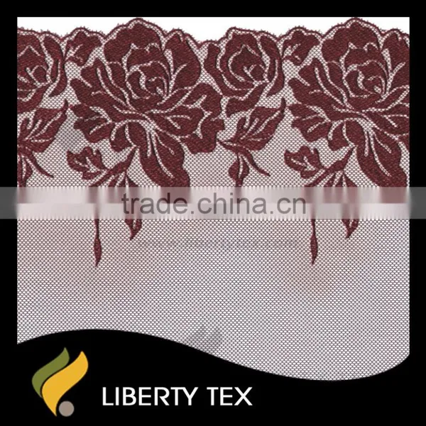Favourable Comment Vivid Rose Embroidery Polyester Lace Fabric photo-2