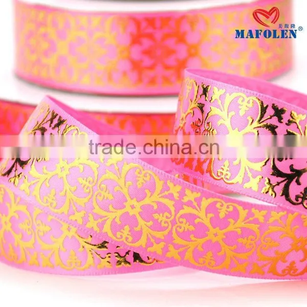 China Supply Directly Pigment Printed Craft Two Color Satin Ribbon 100%polyester photo-2