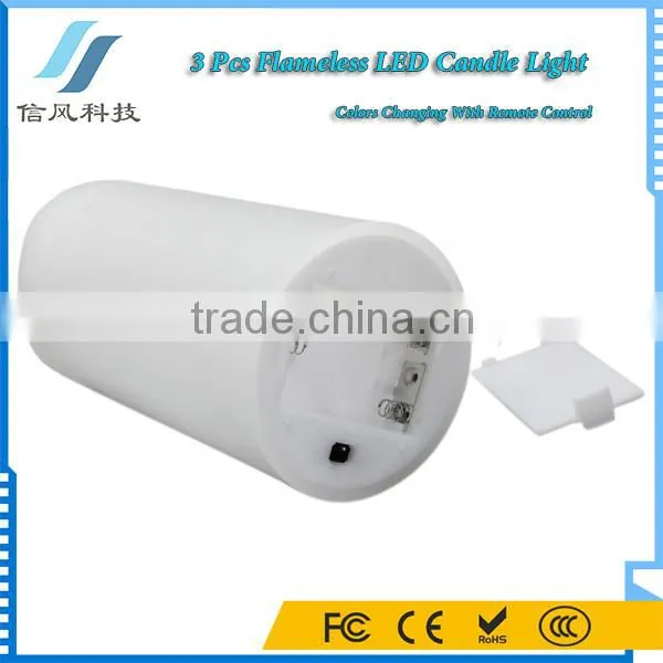 3Pcs Flameless LED Candle Light Colors Changing Candle With Remote Control photo-5