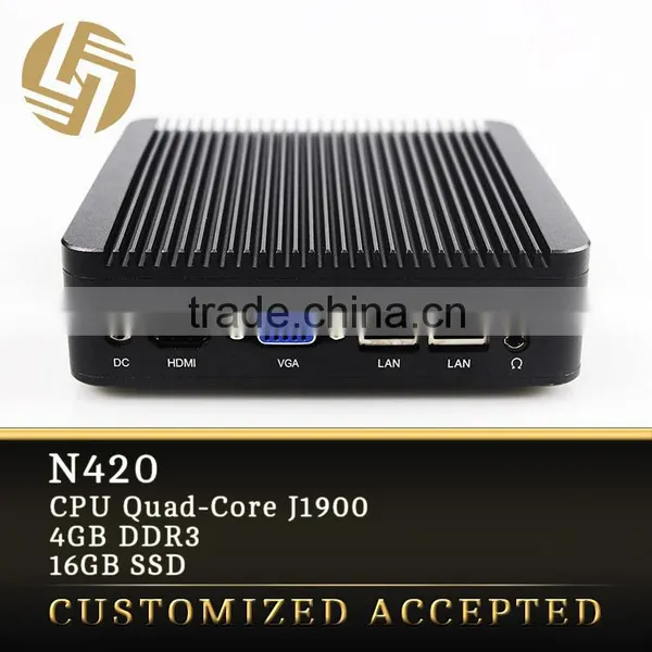 Computer desktop win7 fanless system mini pc