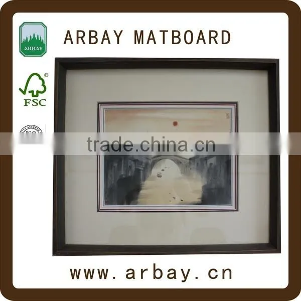 High Quality 1.4mm Thick Double Frame Paper Art Mats Painting Frame photo-6