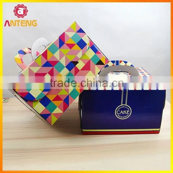 Customized Paper Huaxin Food Grade Paper Cake Box With Handle photo-3