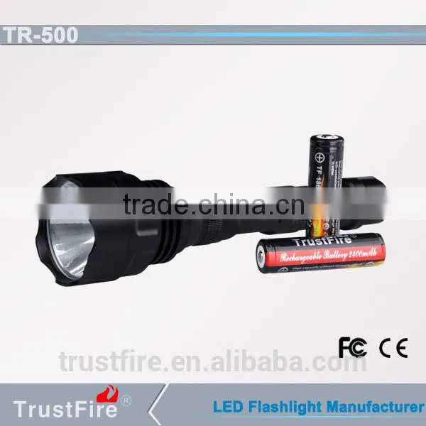 TrustFire 500lm TR-500 One XML-T6 Police Security Flashlight With 18650 Battery photo-5
