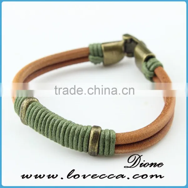 Wholesale Cheap Engraved Braided Leather Bracelet With Fashion Charm and Stainless Steel Buckle photo-3