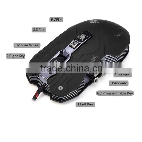 LUOM G5 3200DPI LED Optical 9D USB Vibration Wired Gaming Mouse photo-5