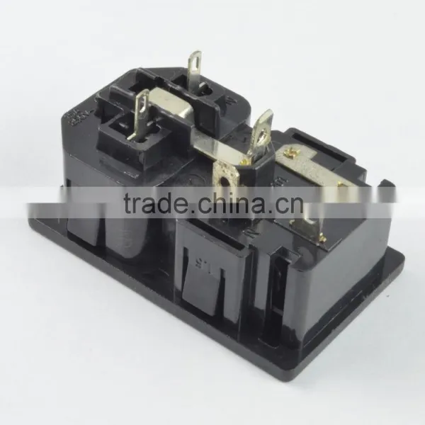 2016 New Product! IEC C13 C14 2 Gang Male and Female Industrial Plug and Socket , Iec Connector Socket Power Strip WD-201 Fuse photo-3