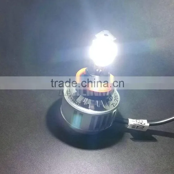 Universal Car Headlights 36W 3COB 3300LM LED H8 H9 H11 6000K White 3000K Yellow Amber LED COB Headlamp photo-5