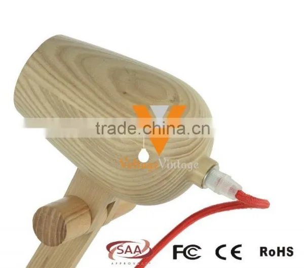 Manufacturer's Premium Modern Design Wood Table Lamp Studio Desk Light Bedroom Table Lamp photo-3