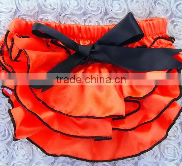 High Quality Cheap Baby Girls Stain Bloomer , Wholesale Various Style Infant Ruffle Bloomer With Bow Design photo-6