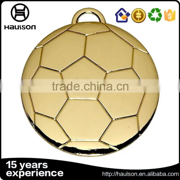 Wholesale Custom 3d Stamping Gold Finish Part of Black Nickel Plating Football us Medal Reward Iron Brass Zinc Alloy Metal Medal