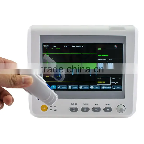 Promotion 7 Inch Vital Sign Patient Monitor 6 Parameter ECG NIBP SPO2 TEMP RESP PR RPM-9000F by CE ISO Approved photo-2