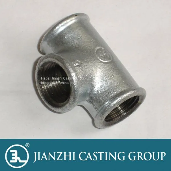 Malleable Cast Iron Pipe Fitting 3-way Equal Tees