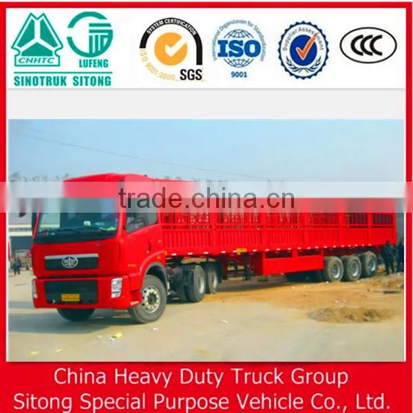 China Supplier 3 Axle 40ton Stake Fence Semi Truck Trailer for Animal Transport for Sale photo-4